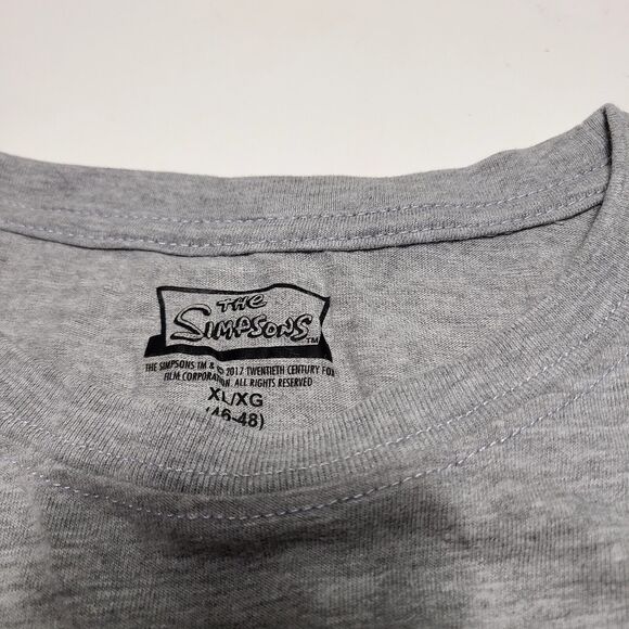 Bart Simpson T-Shirt Men's XL Big Graphic Gray Y2K "Eat my Shorts" Cartoons - Picture 3 of 5
